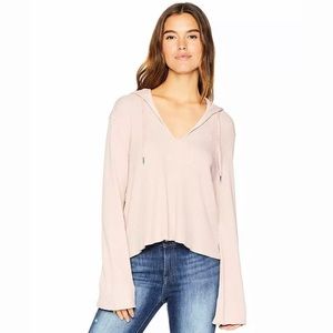 Splendid thermal hoodie top pink medium
